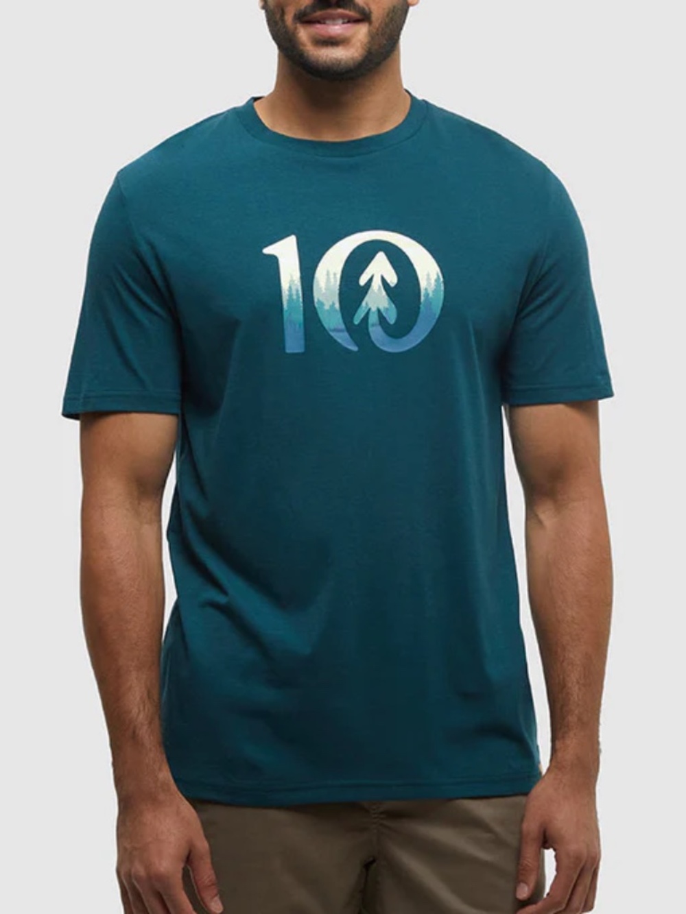 tentree Men's Cloudy Forest Ten Graphic Short Sleeves T-shirt Size M